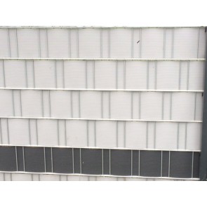 PVC Sichtschutzstreifen für Doppelstabmatten, hellgrau, mittlere Ausführung